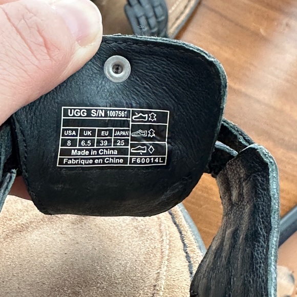 Used, UGG Jenaya (1007561 7) flip flop sandal, size 8, black - Picture 5 of 5